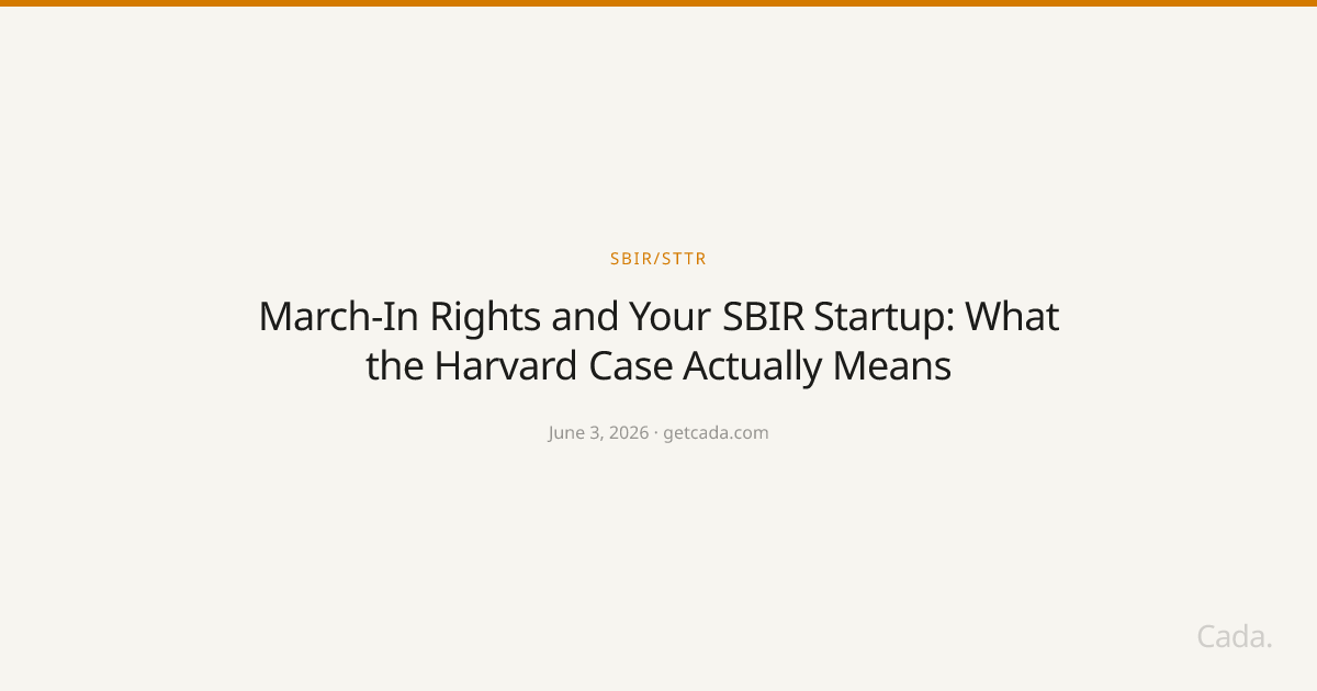 March-In Rights and Your SBIR Startup: What the Harvard Case Actually Means