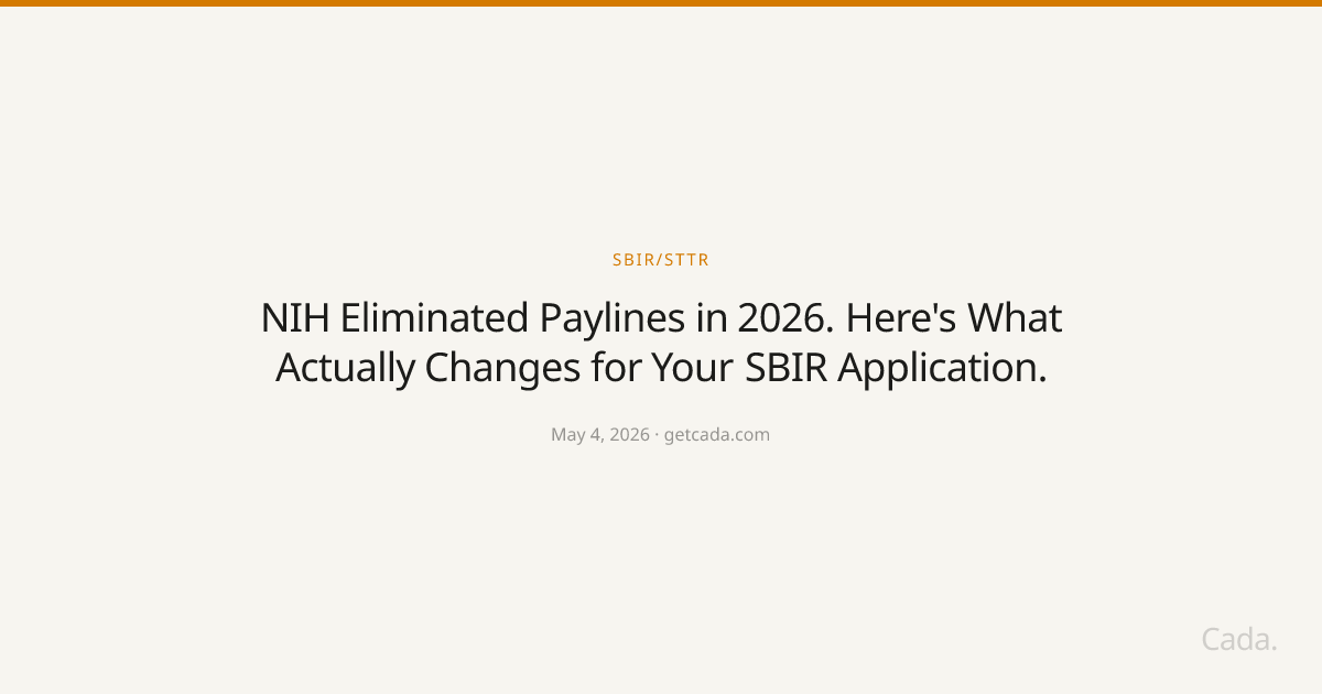 NIH Eliminated Paylines in 2026. Here's What Actually Changes for Your SBIR Application.