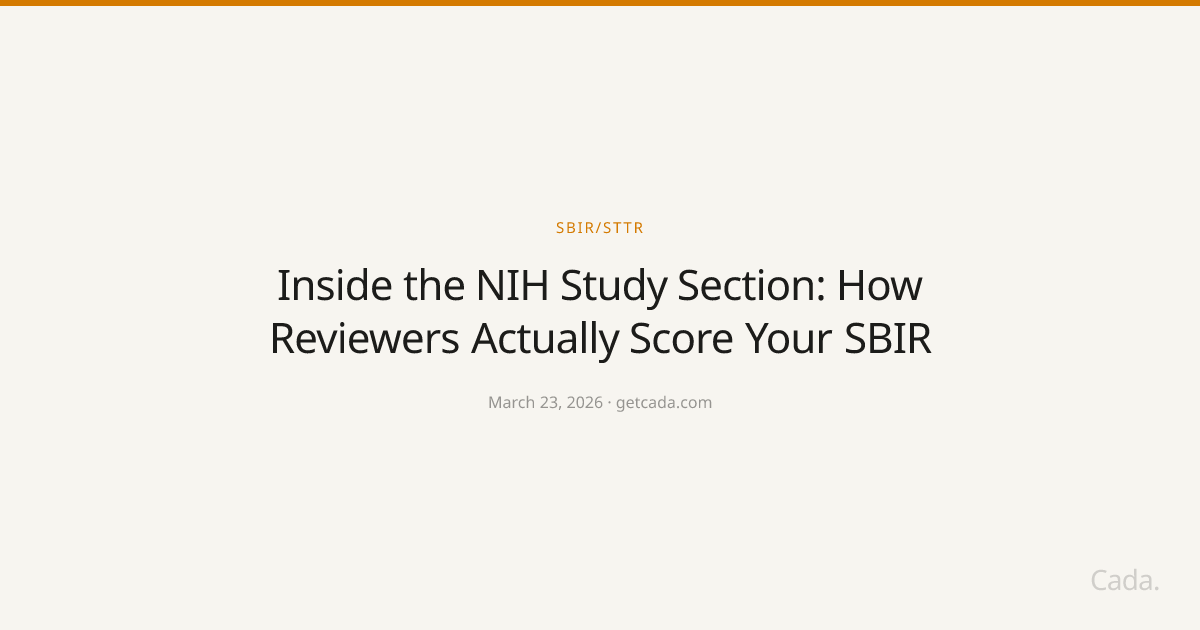 Inside the NIH Study Section: How Reviewers Actually Score Your SBIR